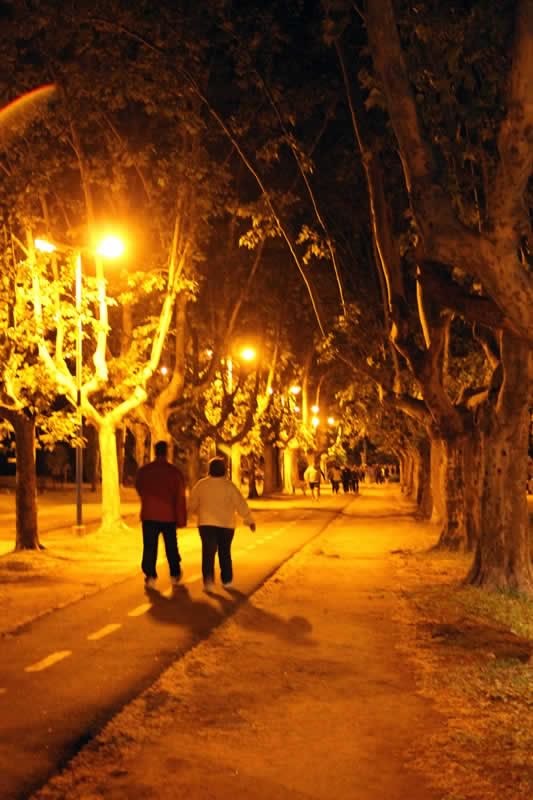 Se colocaron 36 columnas de luminarias sobre el Corredor Aeróbico.