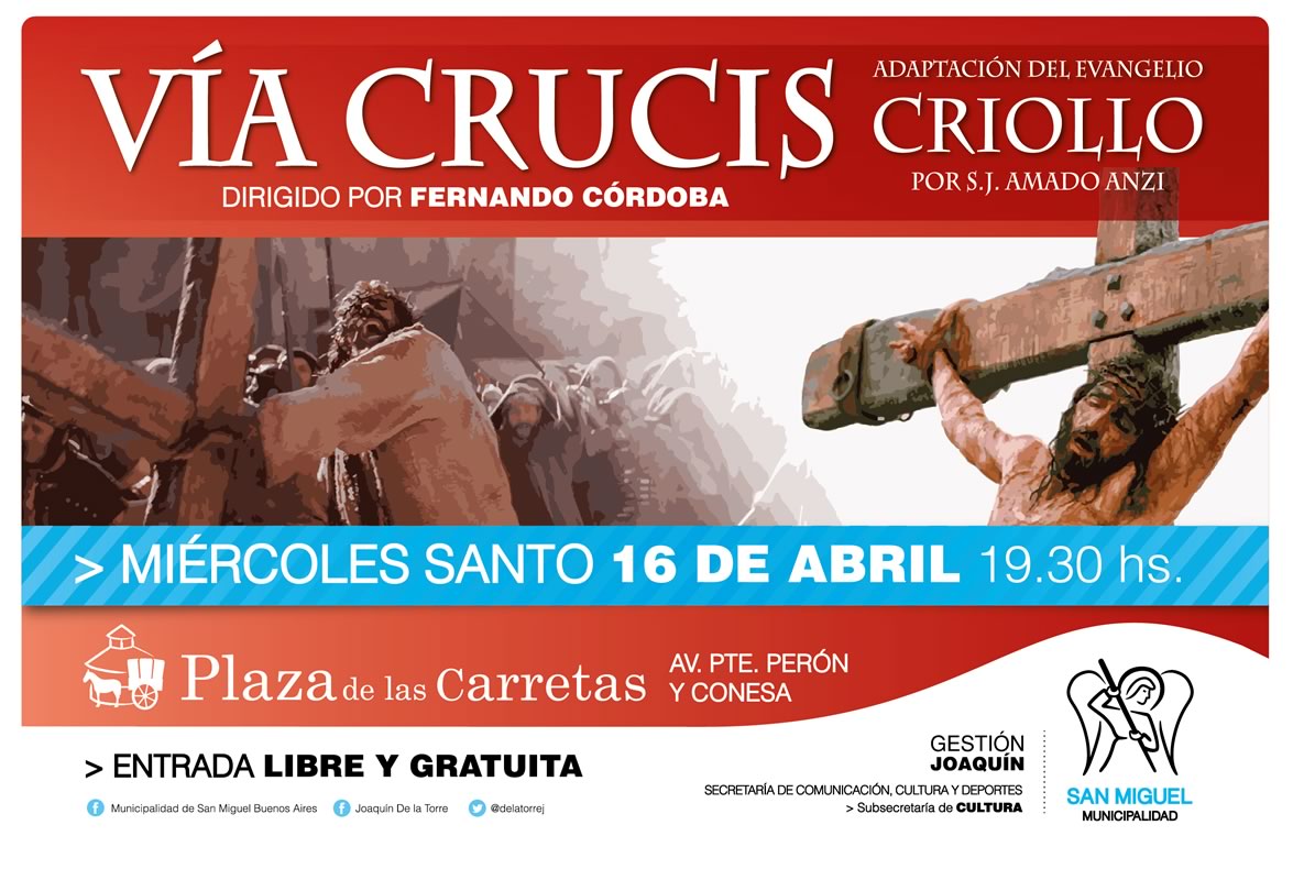 En San Miguel se presentará el Vía Crucis Criollo