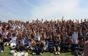 Cientos de chicos de los Clubes Vicentinos y San Miguel Rugby compartieron una jornada llena de buenos mensajes