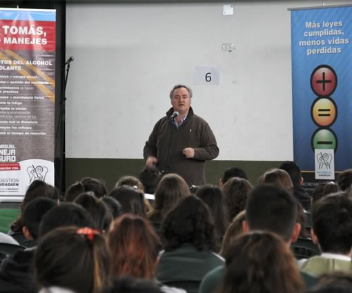 Joaquín de la Torre participó de una charla de concientización vial