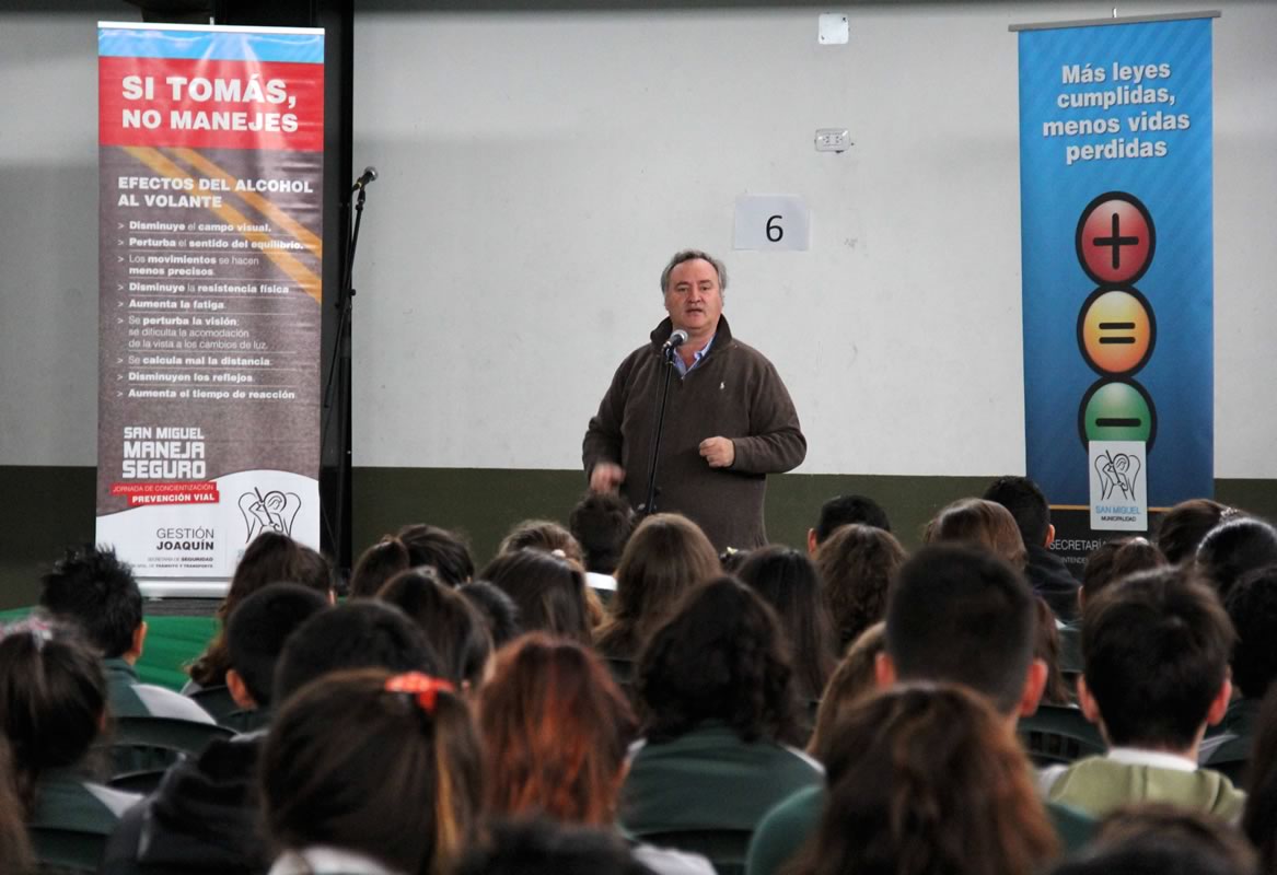 Joaquín de la Torre participó de una charla de concientización vial