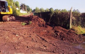 Comienzo de  pavimentación SANTA ANA