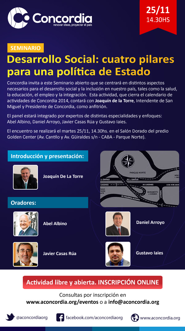 Seminario sobre Desarrollo Social: Cuatro pilares para una política de Estado