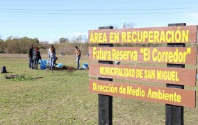 Zona en recuperación del predio que linda al Río Reconquista