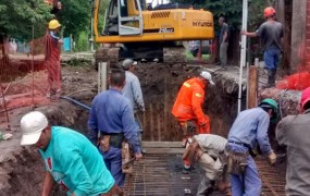 Tercer tramo de la obra hidráulica en Barrio Mitre