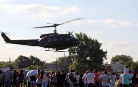Un helicoptero del Ejercito presenció la jineteada