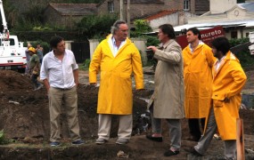 Sergio Quiroga, Max Perkins y Federico Randle acompañaron a Jaime Méndez y  a Joaquín de la Torre en la recorrida