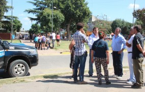 El secretario de seguridad supervisó el operativo en el corredor escolar