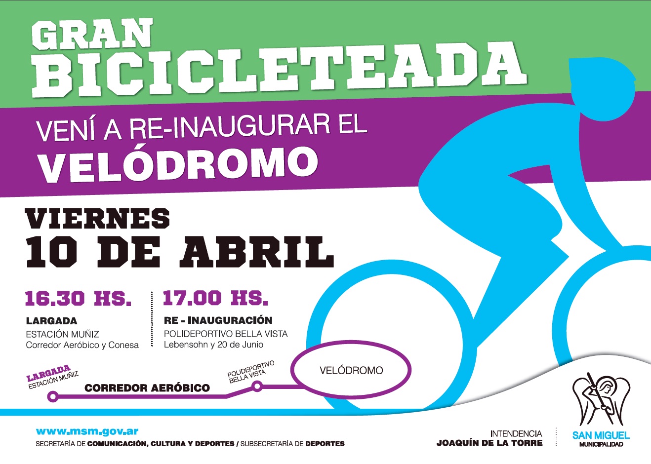 Gran Bicicleteada y reinaguración del nuevo Velódromo municipal