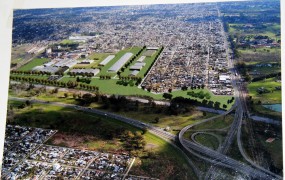 El proyecto del nuevo parque industrial quedaría así, según la vista aérea