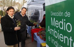 El secretario de Obras de quien depende el programa San Miguel Ciudad Consciente junto al Coordinador de Primera Infancia