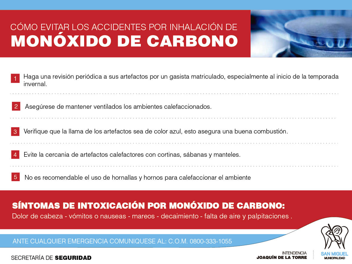 Campaña sobre Prevención contra el Monóxido de Carbono