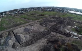 Una vista aérea de las 6 manzanas que abarca el predio Madre Esperanza