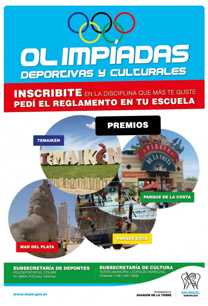 AFICHE A3 OLIMPIADAS CULTURALES Y DEPORTIVAS 2015