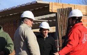 Jaime Méndez y Federico Randle acompañaron a Joaquín en la recorrida