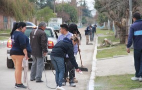 Se pintaron los cordones y se hicieron zanjeos, entre otras tareas