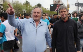 Ariel Dalbene acompañó a Joaquín en la Maratón