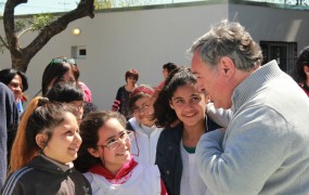 El jefe comunal saludó a los chicos