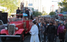 La procesión se realizó por las calles de San Miguel centro y Muñiz