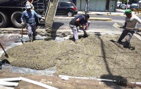 Llenado de placa de hormgón (2)