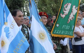 Estuvieron presentes las asociasiones de veteranos de San Miguel que lucharon en Malvinas