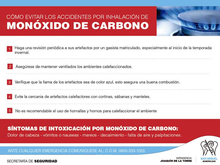 El Municipio impulsa Campaña de Prevención contra el Monóxido de Carbono