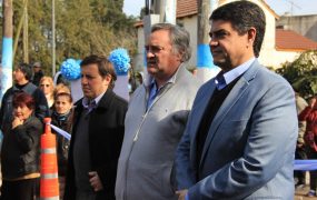 El jefe comunal estuvo acompañado por su par de Vicente López y por el secretario de Obras Públicas Jaime Méndez