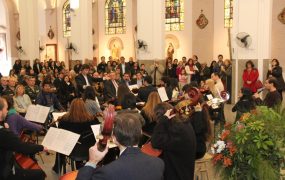 La orquesta San Miguel Arcángel dirigida por Santiago Olivera estuvo presente en el tedeum