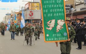 La unión de veteranos de Malvinas participó del desfile