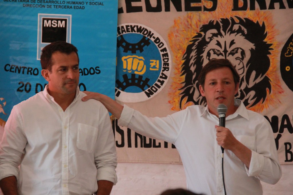 Jaime Méndez y Gribaudo visitaron un centro de jubilados de San Miguel