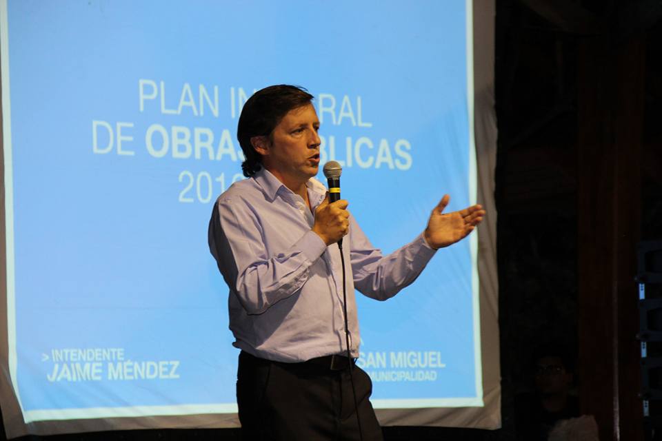 Jaime Méndez presentó un Plan Integral de Obras Públicas para San Miguel