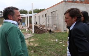 Pablo de la Torre y Jaime Méndez en la obra del nuevo CDFI