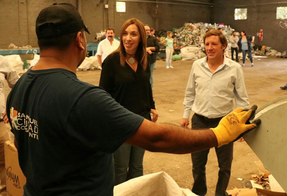 Vidal y Jaime Méndez visitaron la Planta de Reciclado